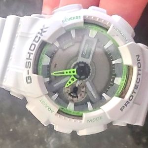 Gray with Lime Accents  Casio Gshock Digital Watch